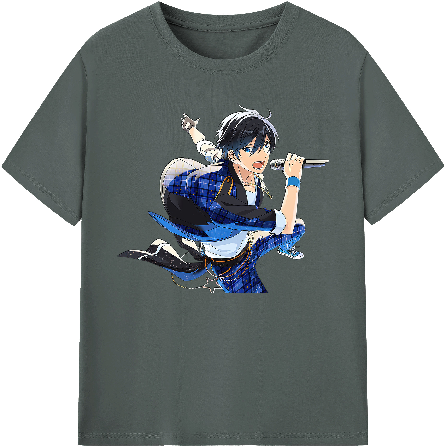 （画像用） あんさんぶるスターズ! Ensemble Stars 綿100％ メンズ半袖Tシャツ｜肌触りやわらか＆通気性